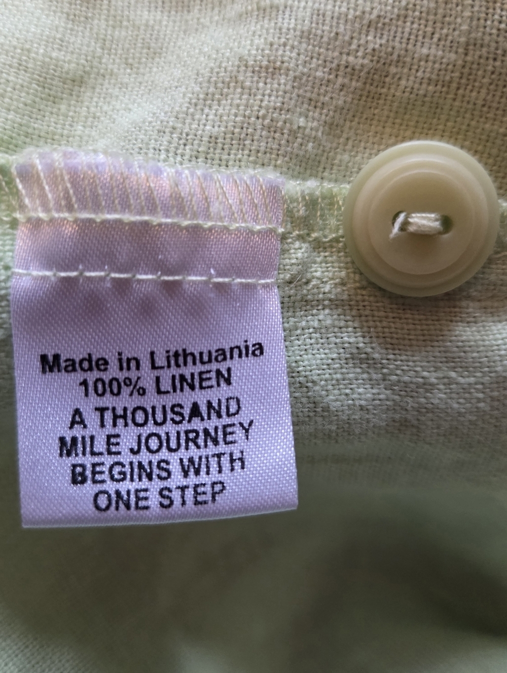 FLAX Linen Lime Green Button Front Jacket Shirt Small - Picture 7 of 8